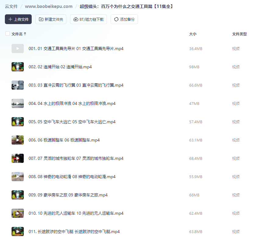 图片[2]-超级镜头：百万个为什么之交通工具篇【11集全】-宝贝科普